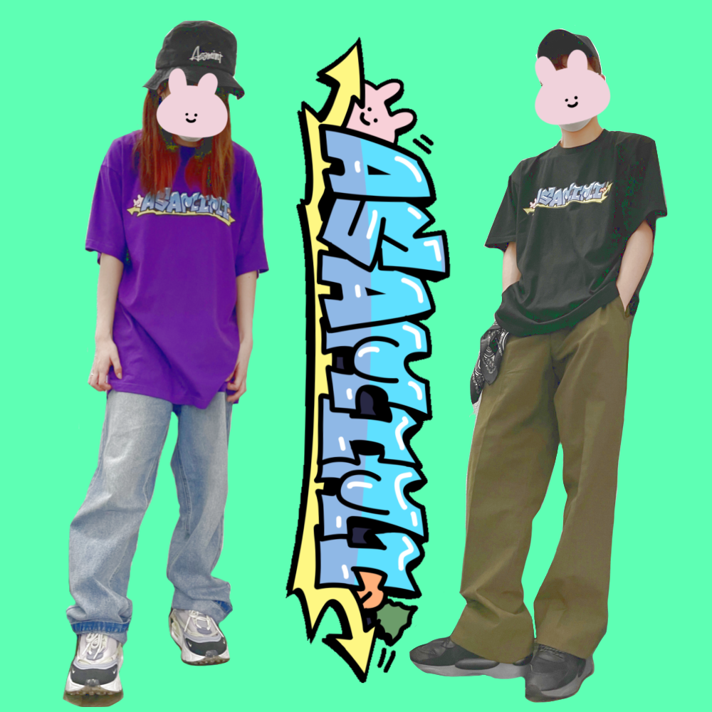 【あさみみちゃん】半袖ビッグTシャツ(グラフィティロゴ)【10月中旬発送】