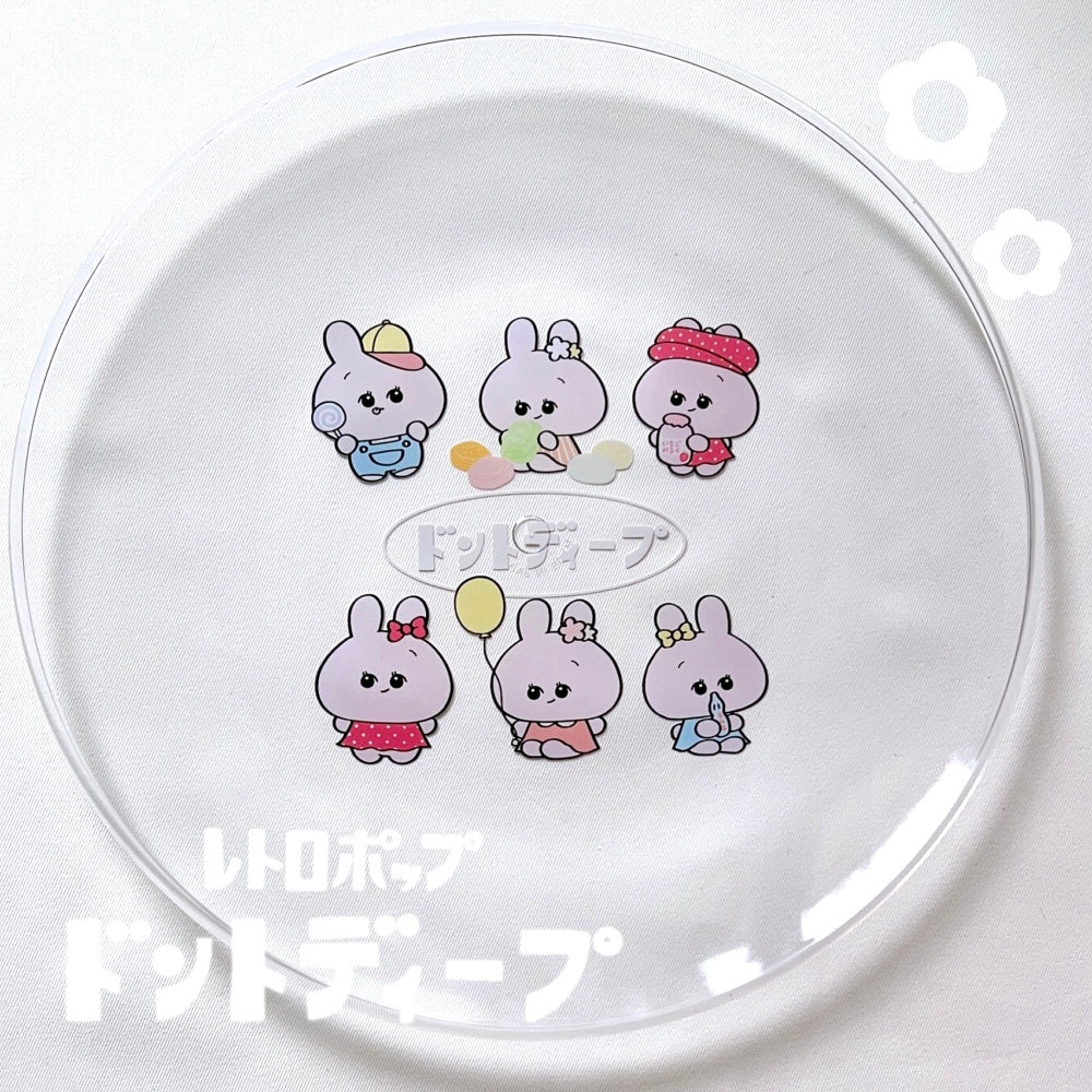 【あさみみちゃん】クリアプレート(レトロ)【11月中旬発送】