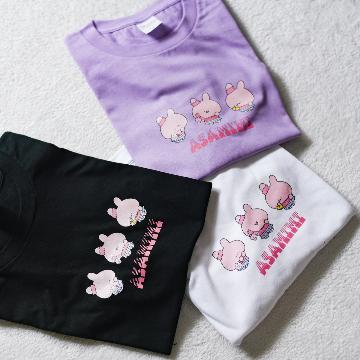 【あさみみちゃん】半袖プリントTシャツ(みつご)