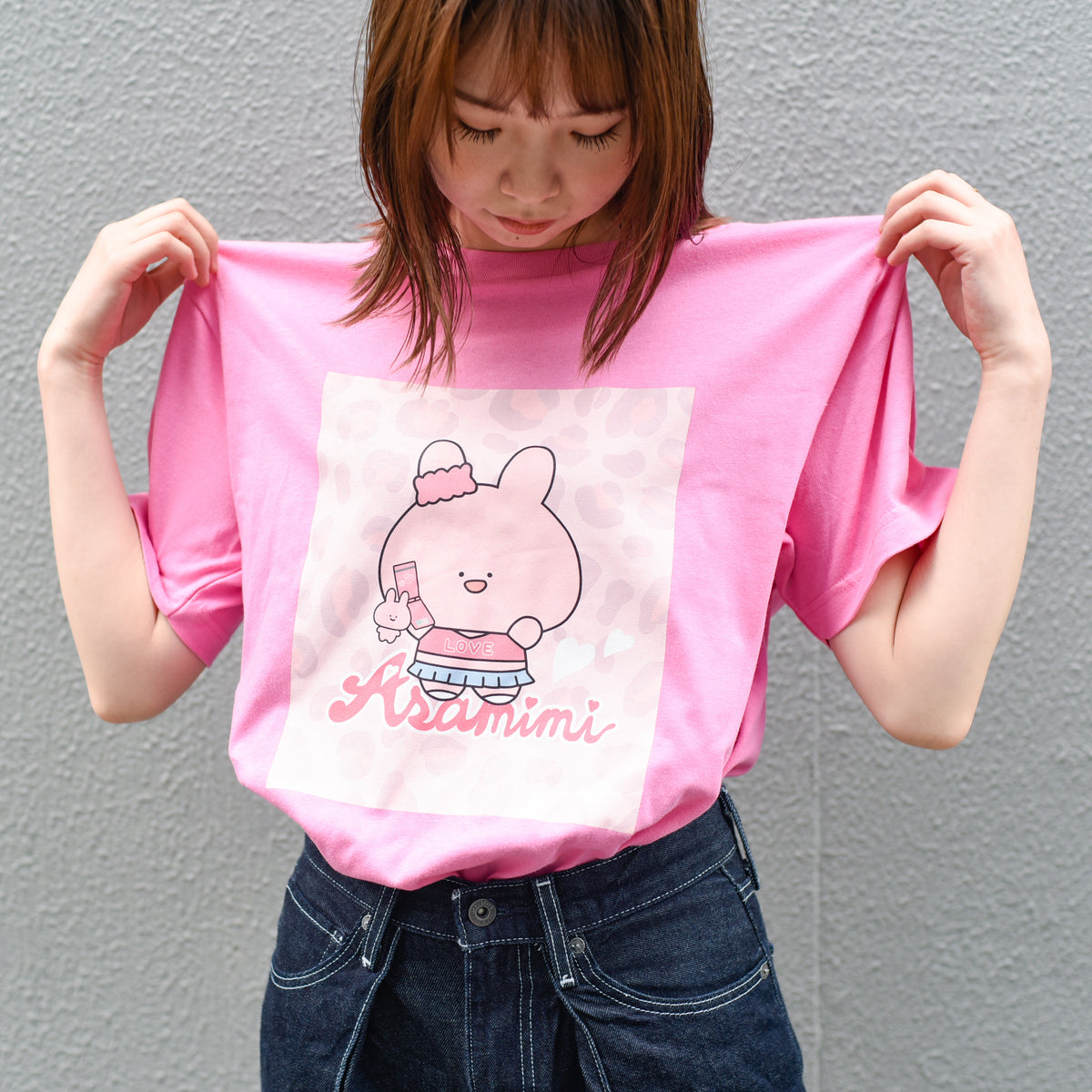【あさみみちゃん】半袖プリントTシャツ(ギャルみみ)【受注生産】