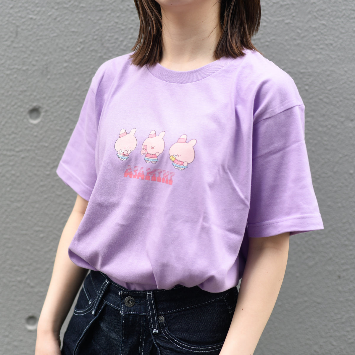 【あさみみちゃん】半袖プリントTシャツ(みつご)