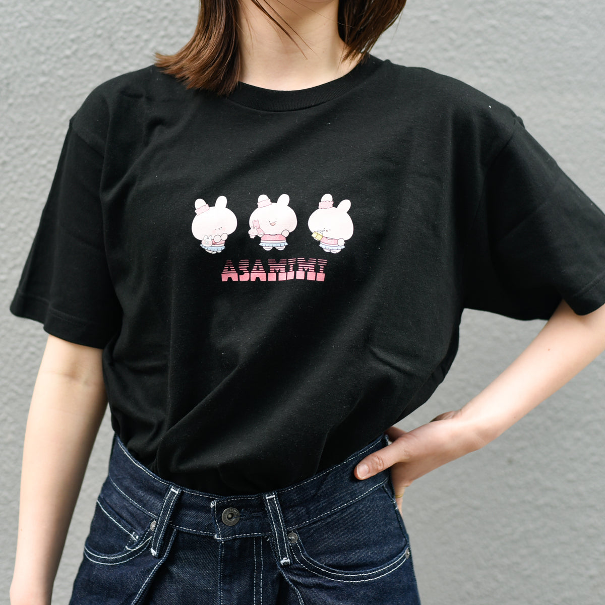 【あさみみちゃん】半袖プリントTシャツ(みつご)