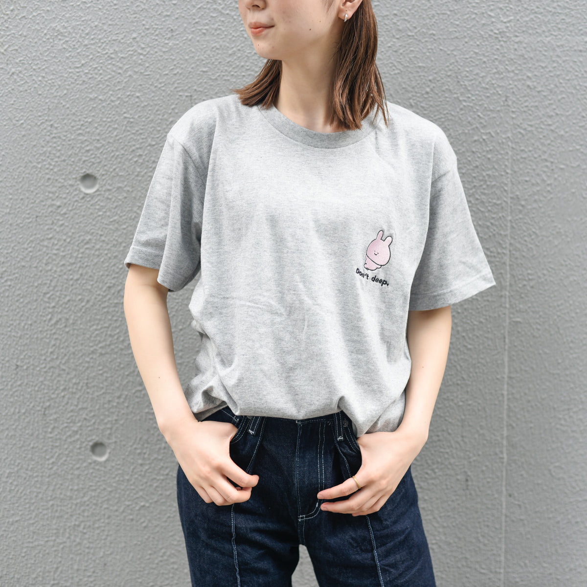 【あさみみちゃん】半袖刺繍Tシャツ(Don't deep)【受注生産】