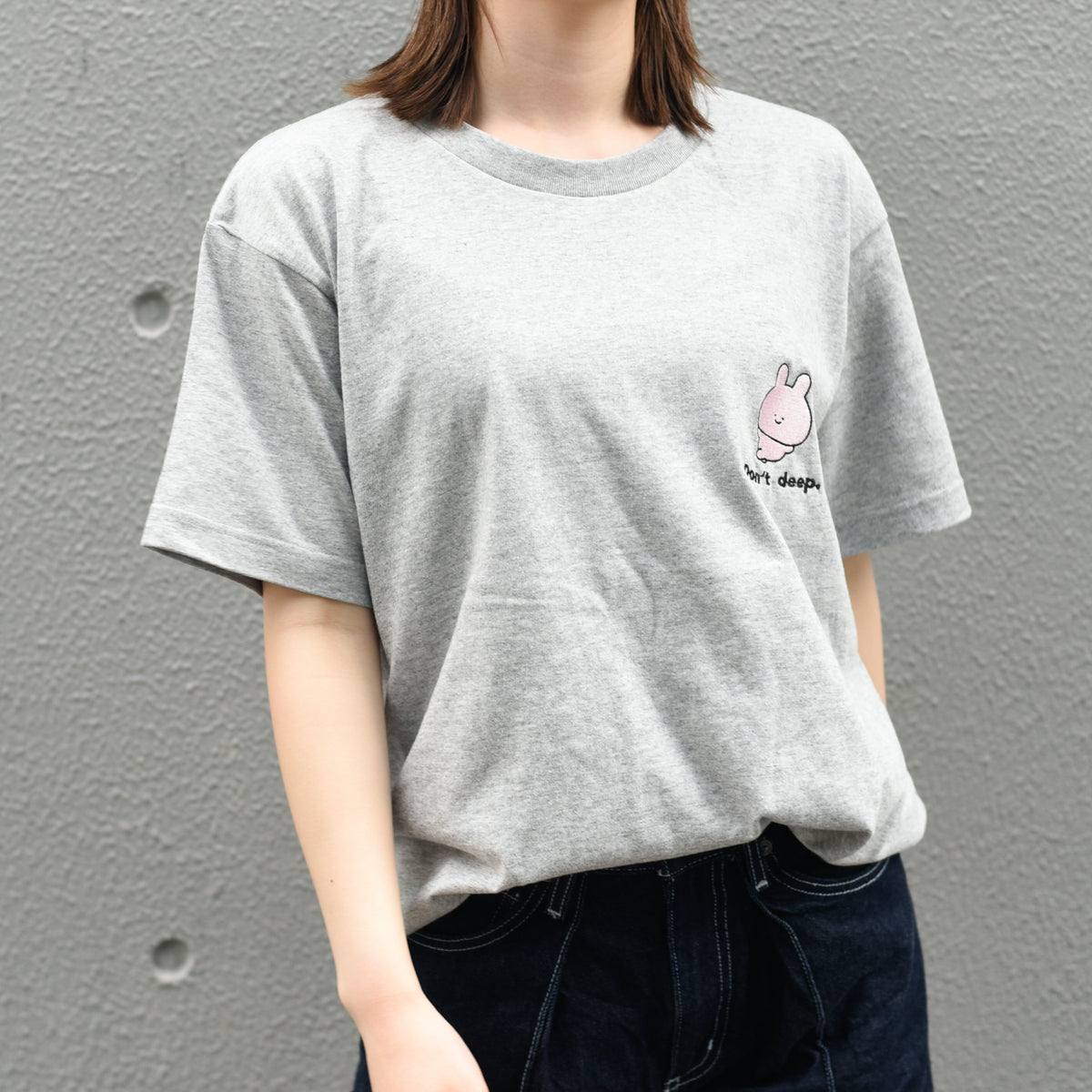 【あさみみちゃん】半袖刺繍Tシャツ(Don't deep)【受注生産】
