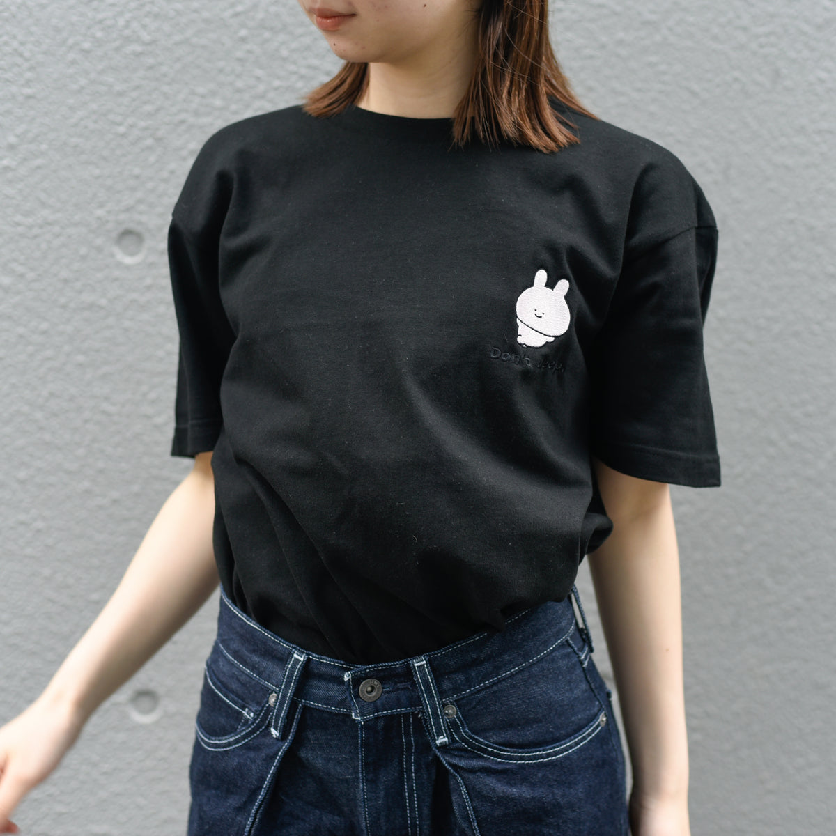 【あさみみちゃん】半袖刺繍Tシャツ(Don't deep)【受注生産】