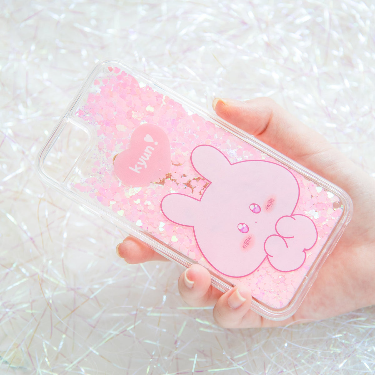 【あさみみちゃん】 iPhone11グリッターケース(きゅるみみ)