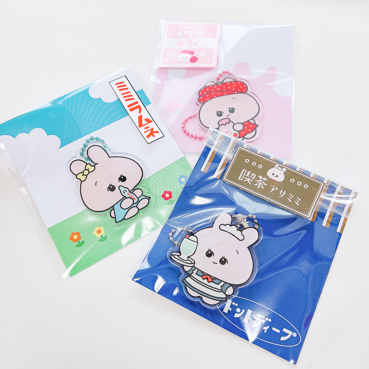 【あさみみちゃん】アクリルキーホルダー(ラムネ)(レトロ)【11月中旬発送】