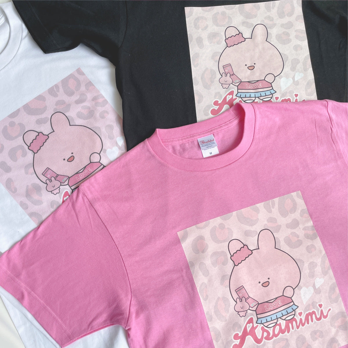 【あさみみちゃん】半袖プリントTシャツ(ギャルみみ)【受注生産】
