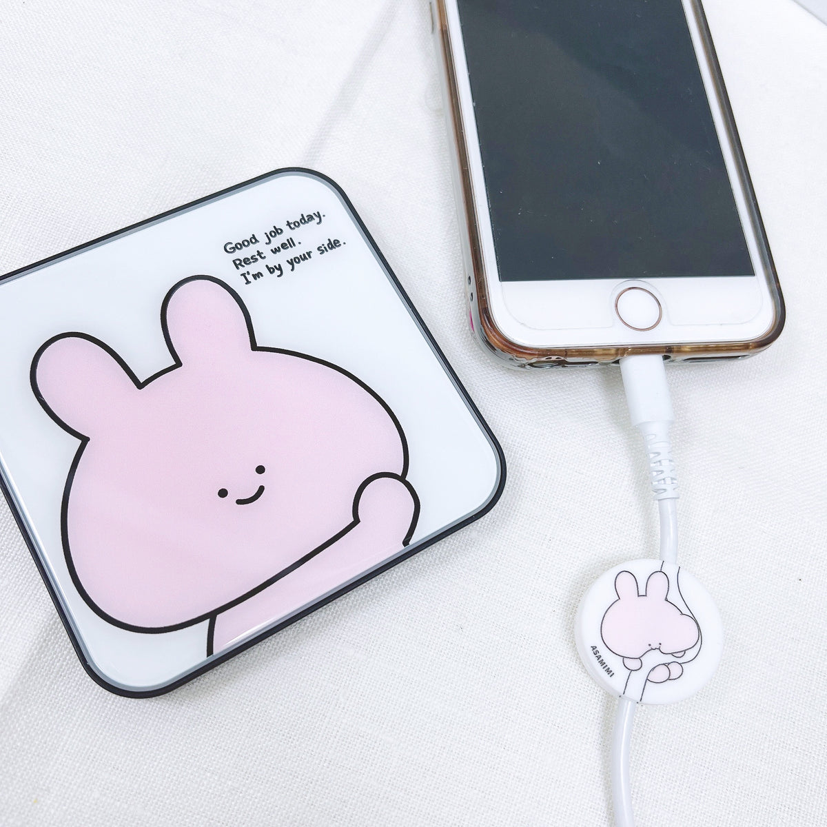 【あさみみちゃん】ワイヤレス充電器(Qiチャージャー)