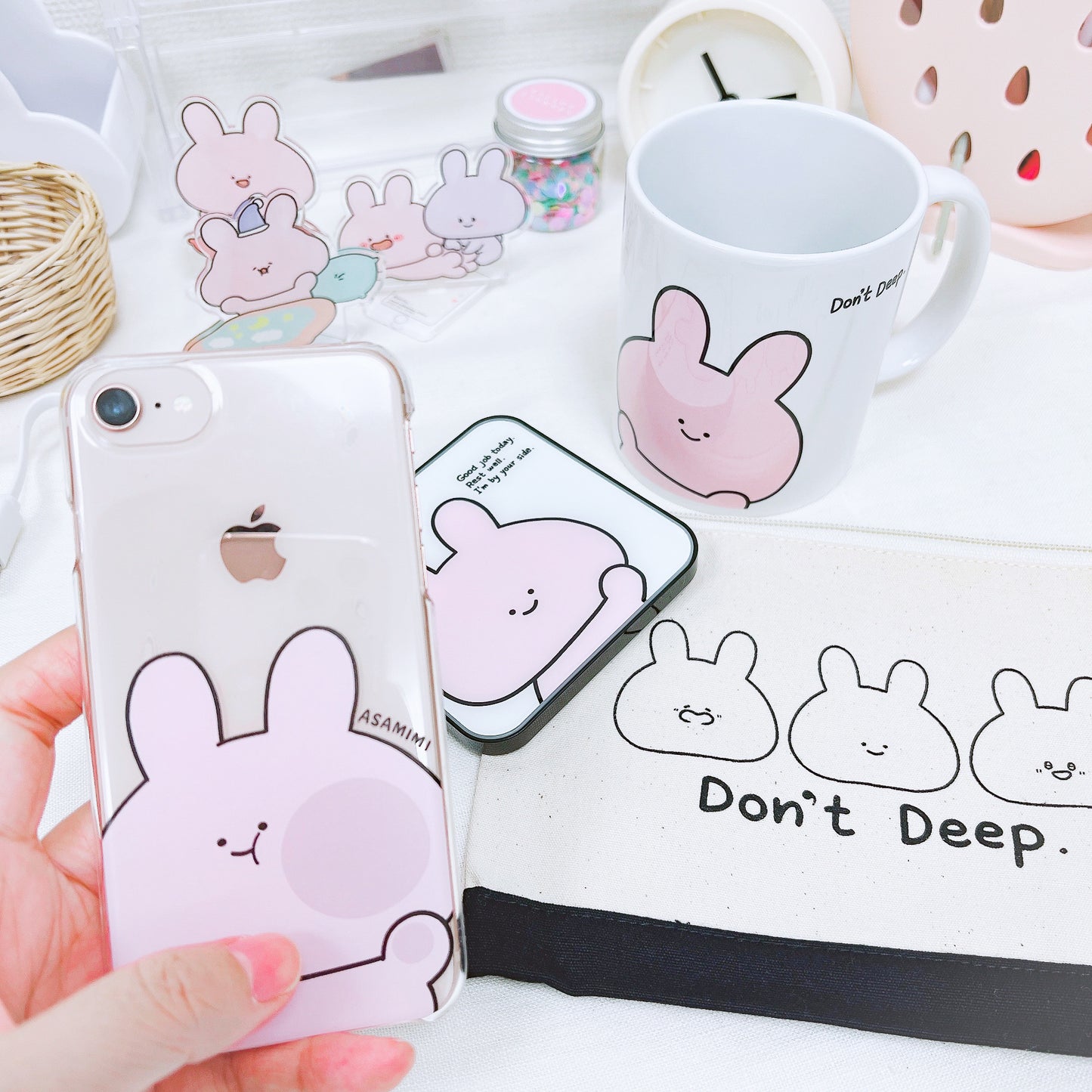 【あさみみちゃん】ワイヤレス充電器(Qiチャージャー)