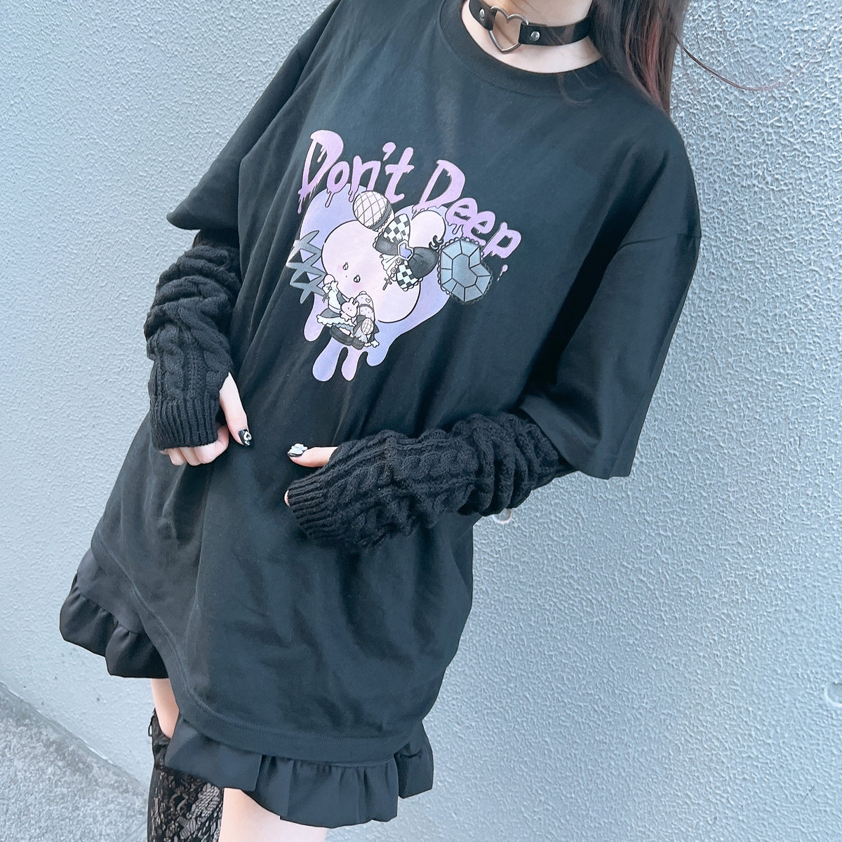 【あさみみちゃん】半袖プリントTシャツ(地雷)