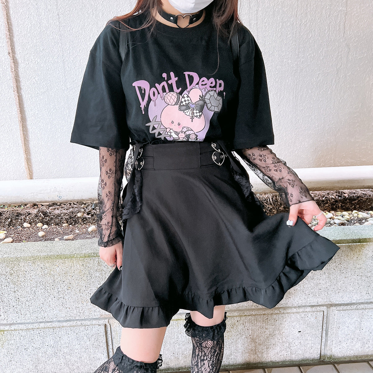 【あさみみちゃん】半袖プリントTシャツ(地雷)