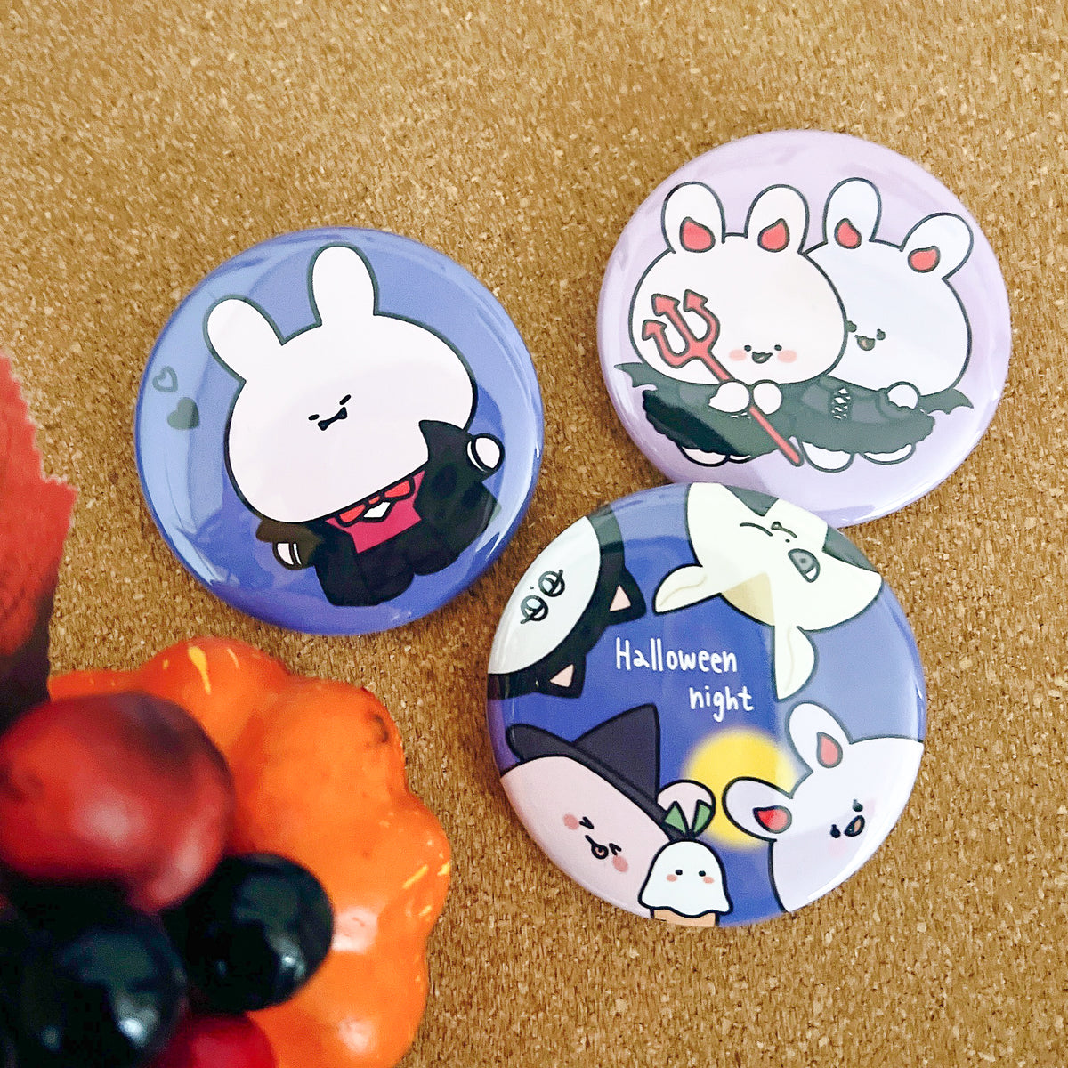 【あさみみちゃん】ハロウィンナイトランダム缶バッジ(全3種)【10月下旬発送】