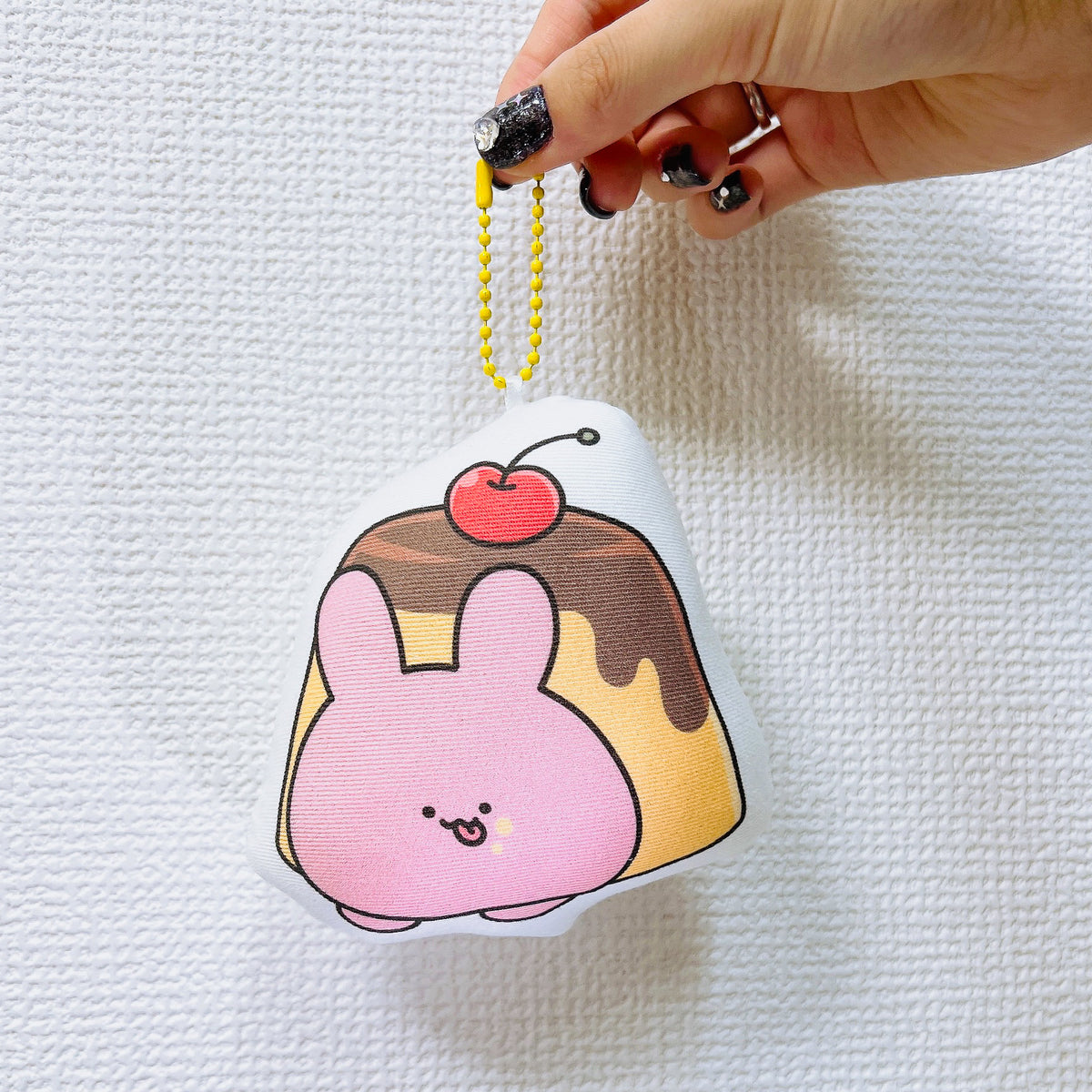 【あさみみちゃん】クッションキーホルダー(プリン)
