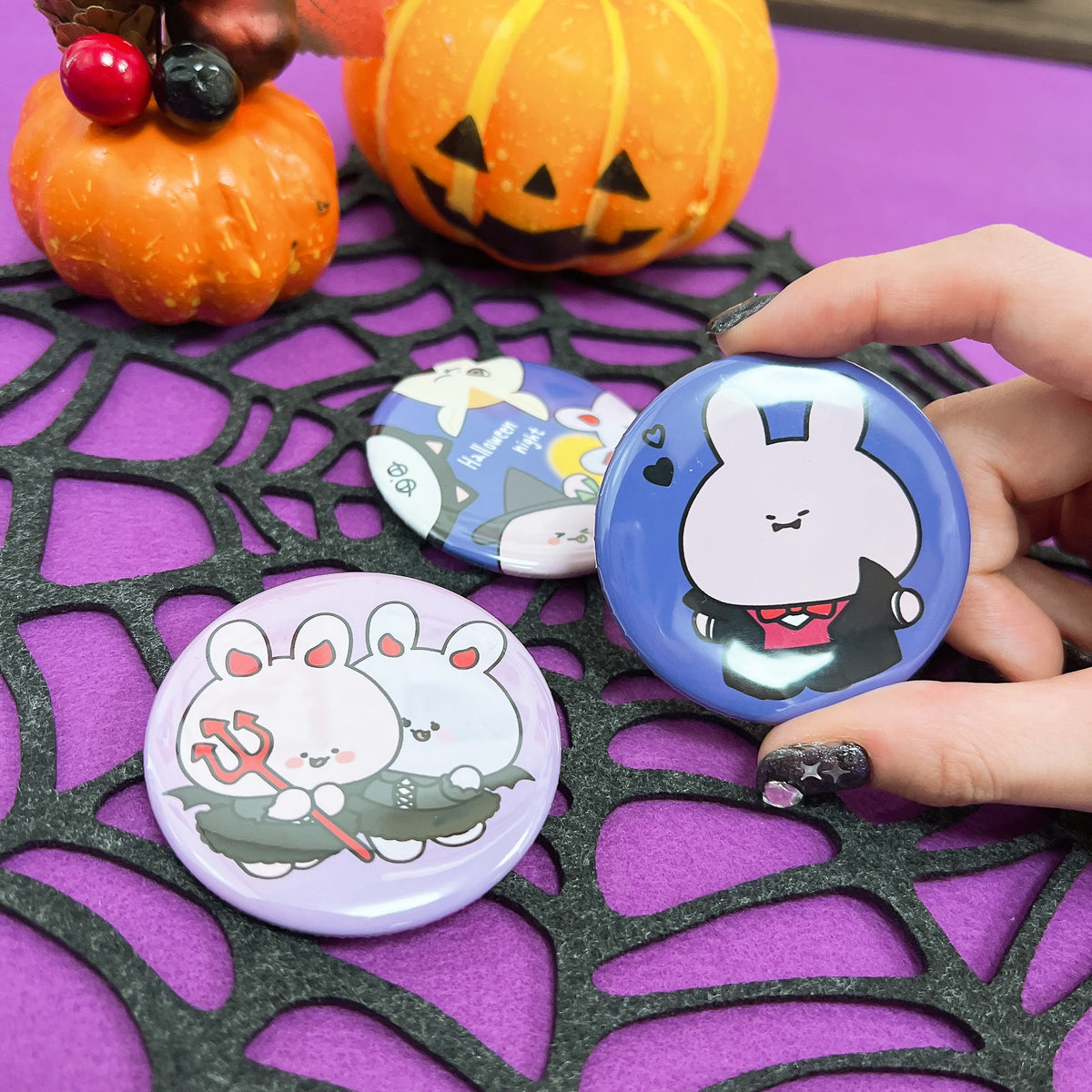 【あさみみちゃん】ハロウィンナイトランダム缶バッジ(全3種)【10月下旬発送】