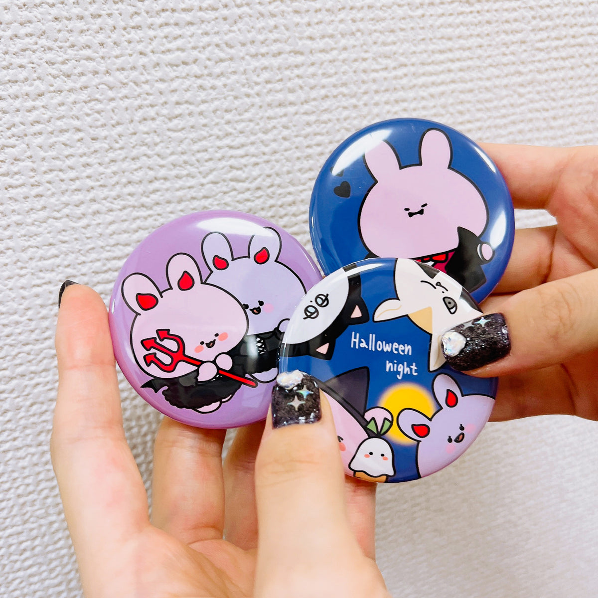 【あさみみちゃん】ハロウィンナイトランダム缶バッジ(全3種)【10月下旬発送】