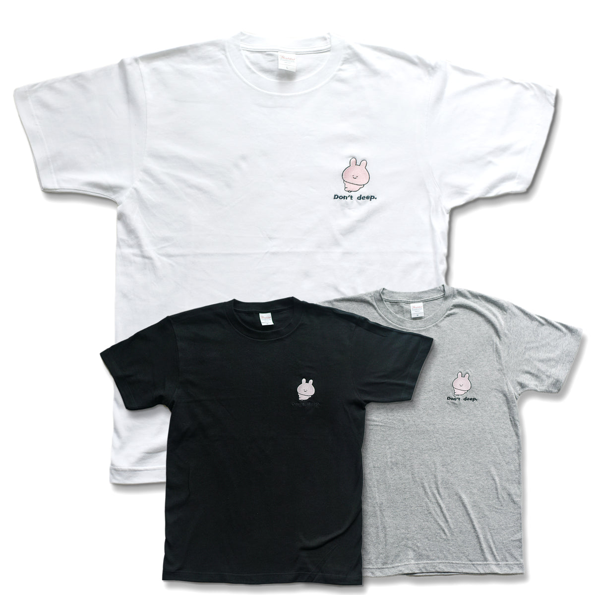 【あさみみちゃん】半袖刺繍Tシャツ(Don't deep)【受注生産】
