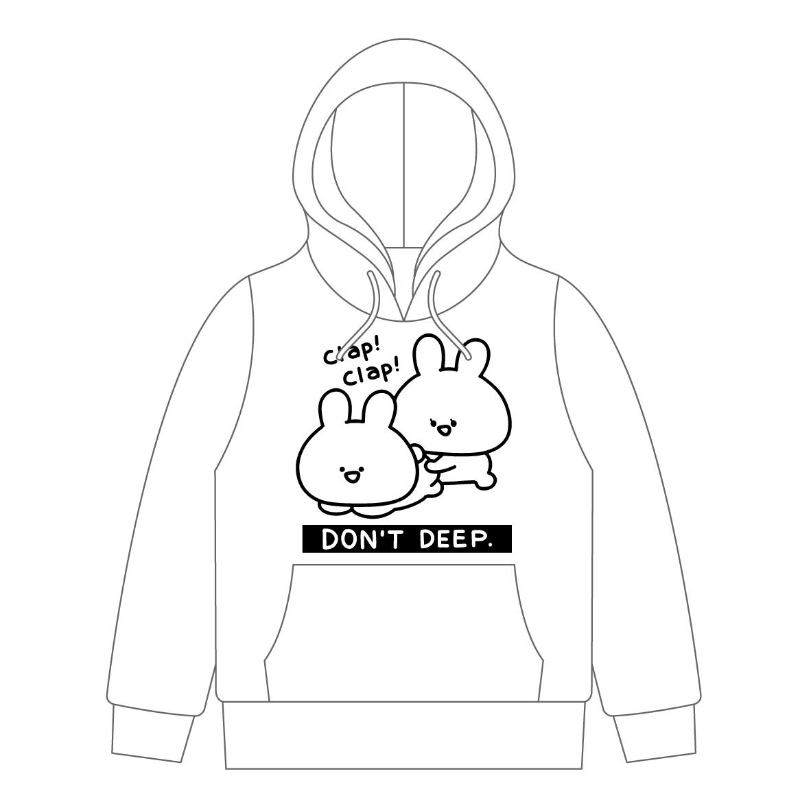【あさみみちゃん】パーカー(Don't deep)【3月上旬発送】