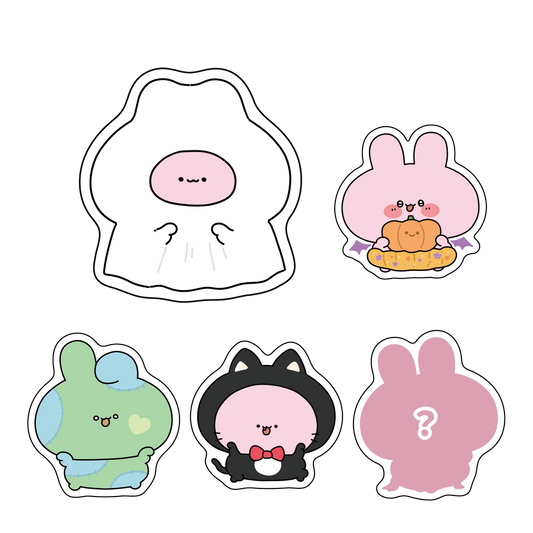 [ASAMIMICHAN] Random Halloween Sticker with Secret! (5 Types Total)