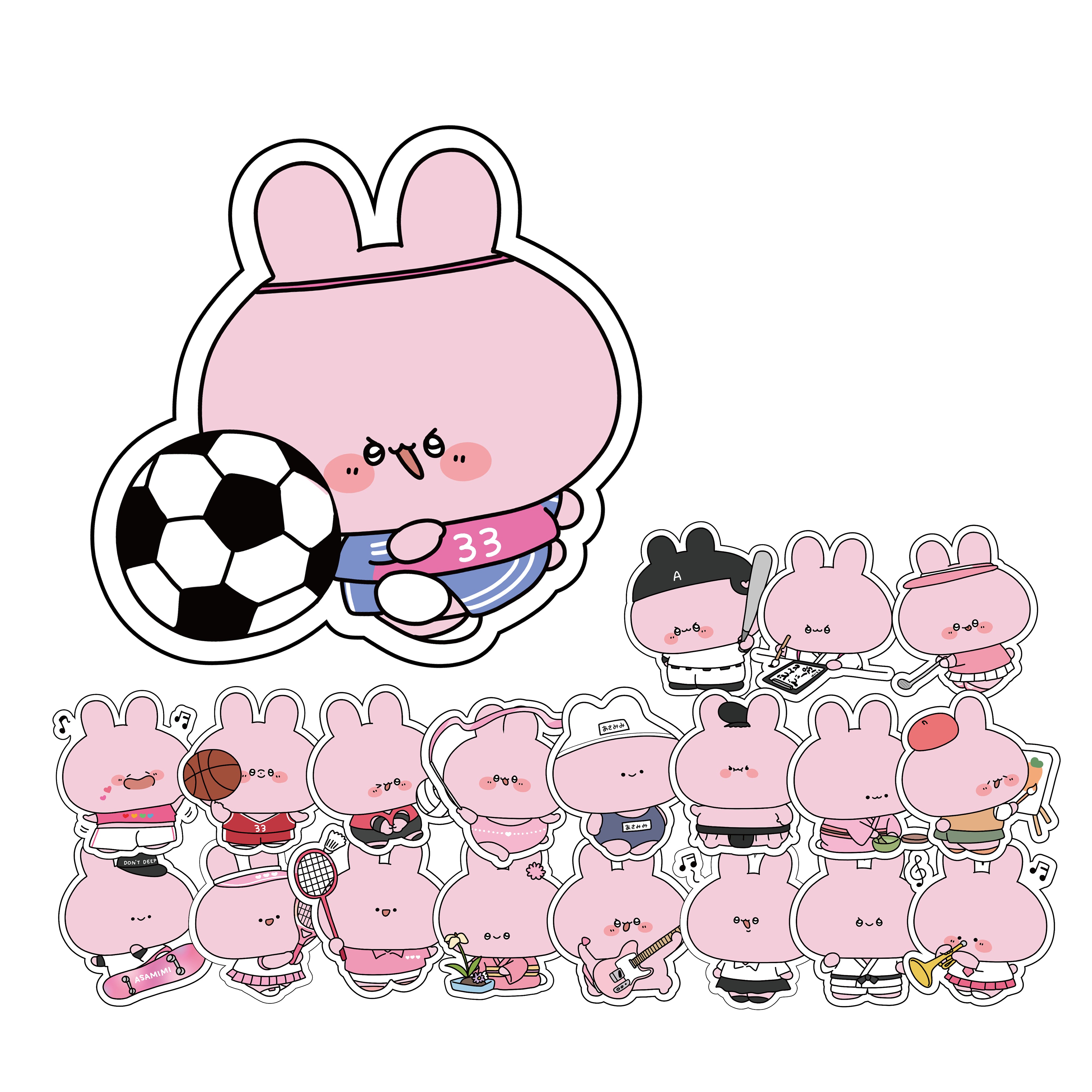 ステッカー10枚　asami様 あさみみちゃん】部活ステッカー【10月中旬発送】 – SimpleSideMascots