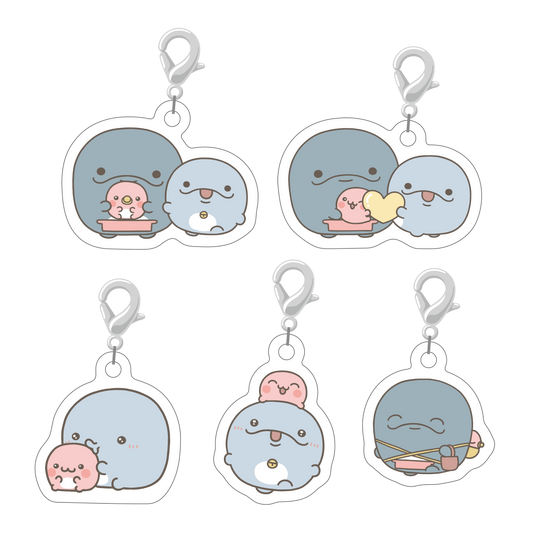【親子イルカ】ランダムミニアクリルチャームコンプリートセット（全5種）【3月中旬発送】