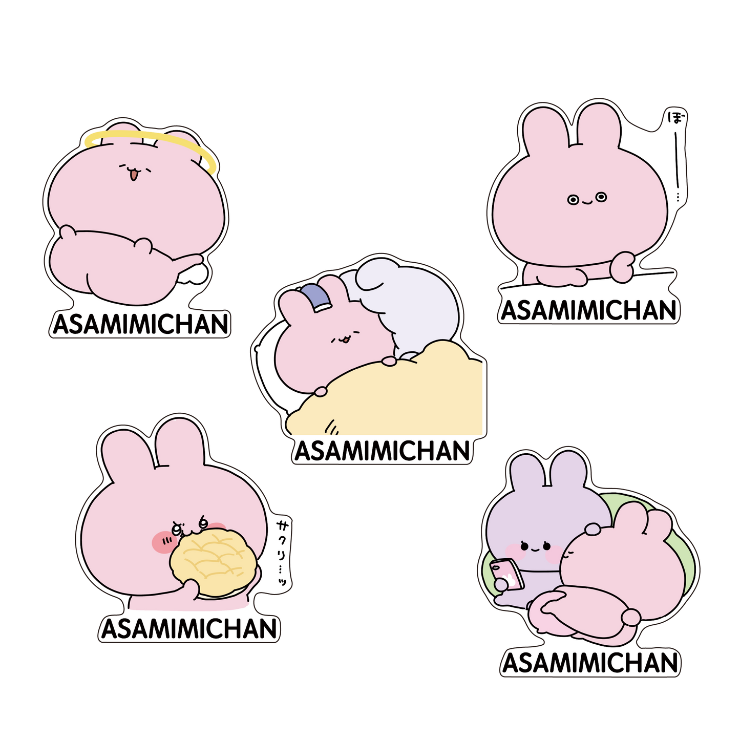 【あさみみちゃん】ランダムビッグステッカーコンプリートセット（全5種）【10月下旬発送】