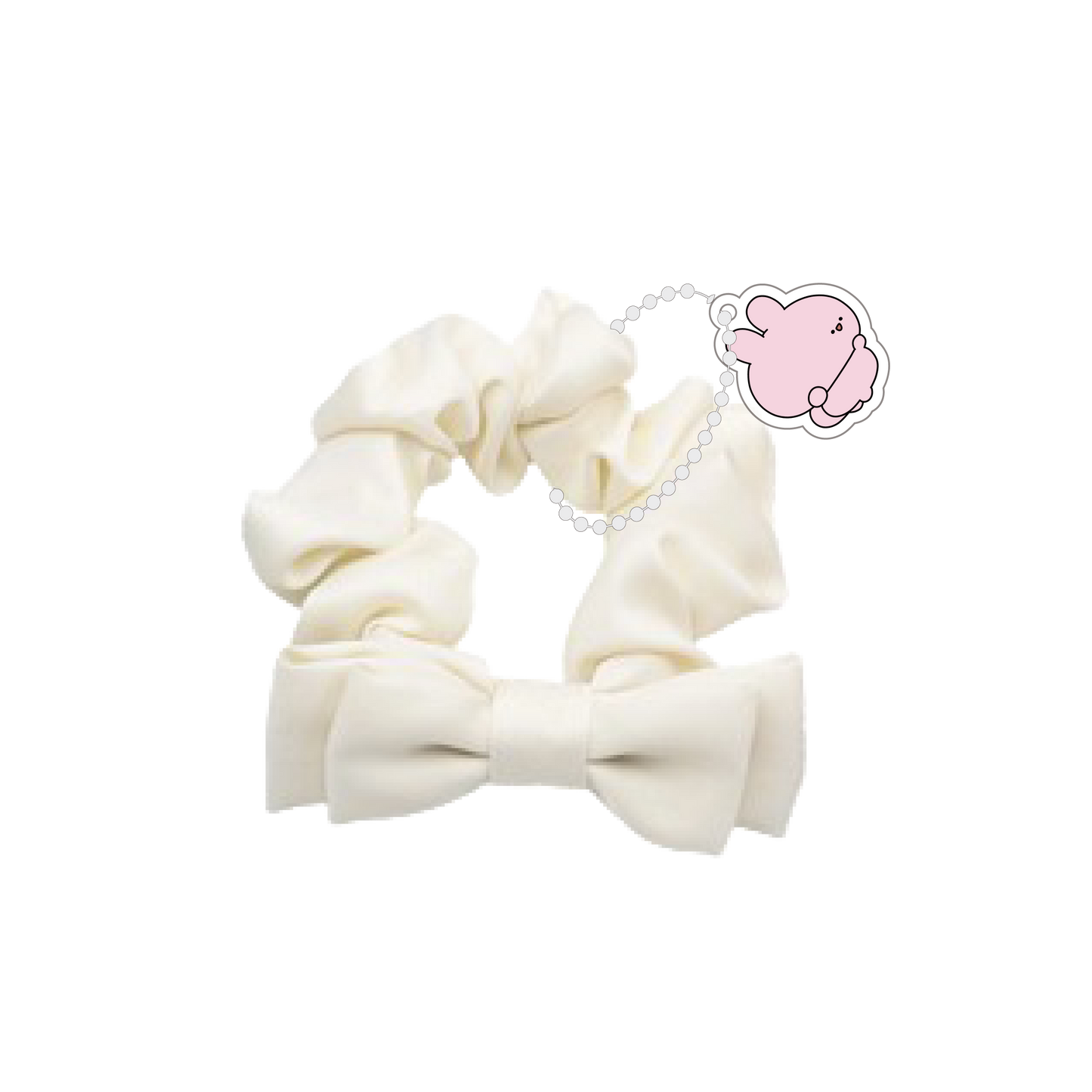 【あさみみちゃん】数量限定❣️アクリルチャーム付きリボンシュシュ【9月下旬発送】