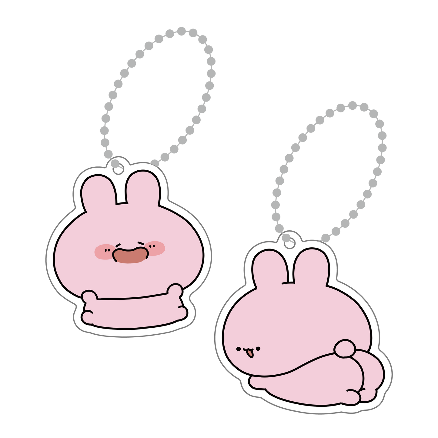 [ANEMIMI-CHAN] Acrylic Keychain (Butt/Smiling) [Shipping in mid-July]