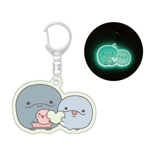 【親子イルカ】蓄光アクキー【3月中旬発送】