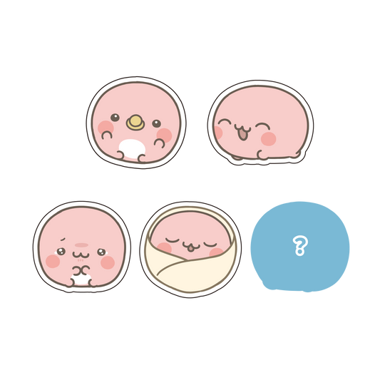 [OYAKOIRUKA] Avec secret ♪ Set complet de stickers aléatoires PI-CHAN (5 types au total) [Expédition fin septembre]