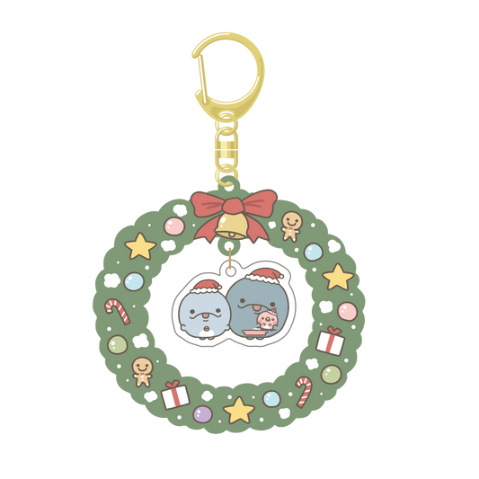 【親子イルカ】クリスマスリースアクキー【11月下旬発送】