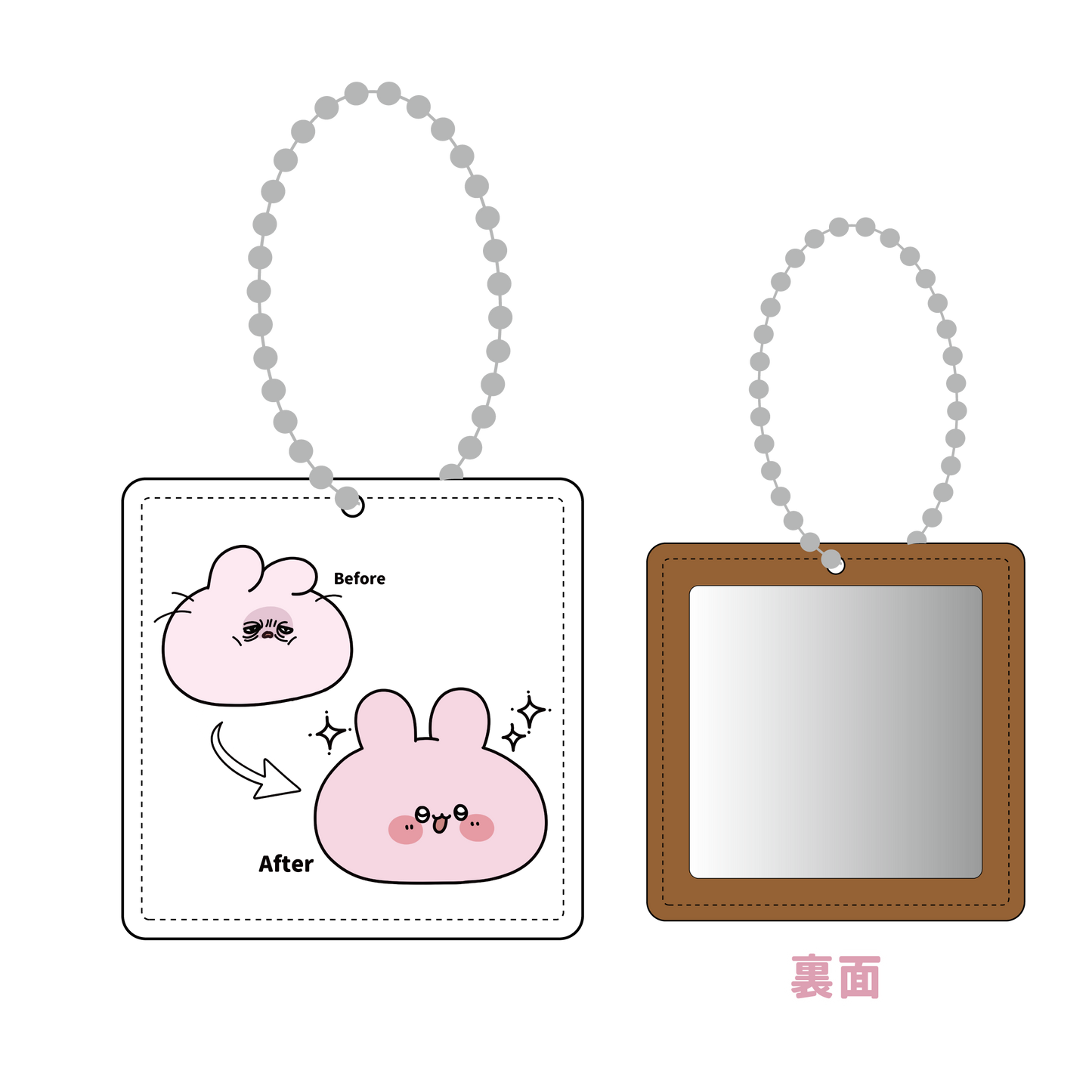 【あさみみちゃん】ミラーチャーム【3月中旬発送】