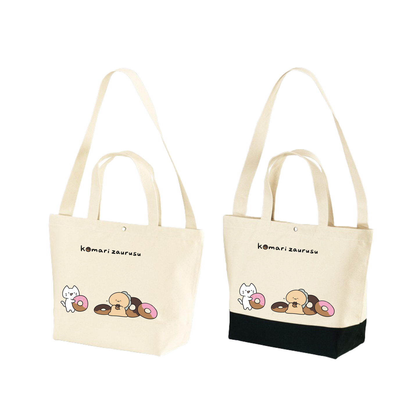 【困りザウルス】2WAYトートバッグ（ドーナツ）【8月中旬発送】