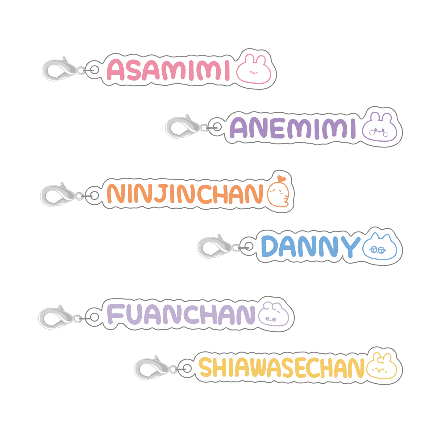 【あさみみちゃん】おなまえチャーム【4月中旬発送】