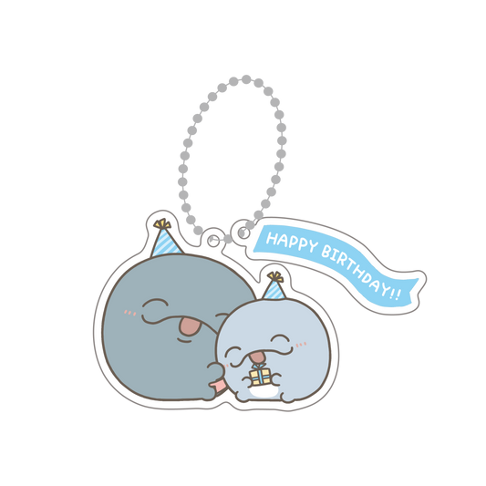 【親子イルカ】親子イルカバースデー♪2連アクキー【6月下旬発送】