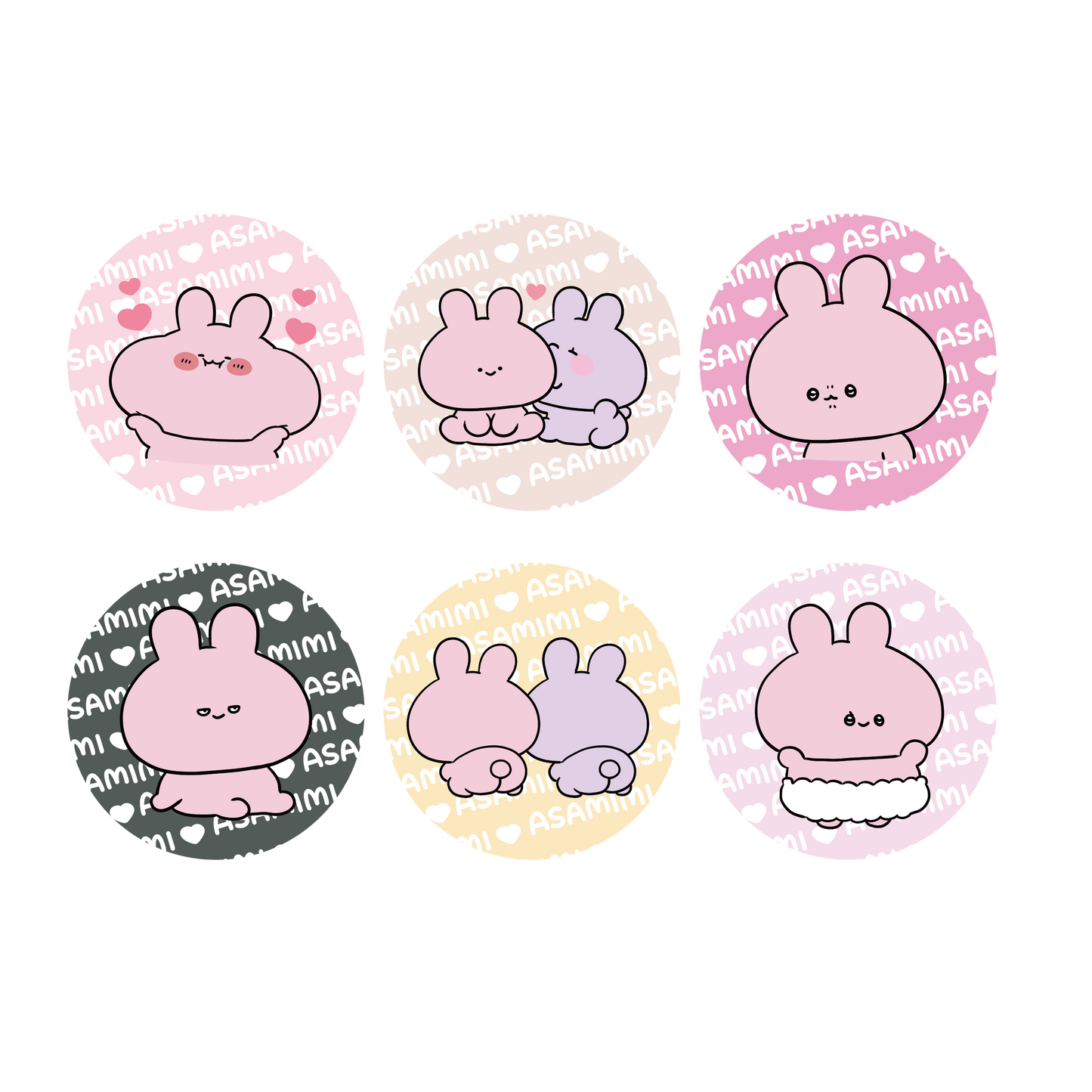 【あさみみちゃん】ランダム缶マグネットコンプリートセット(全6種)