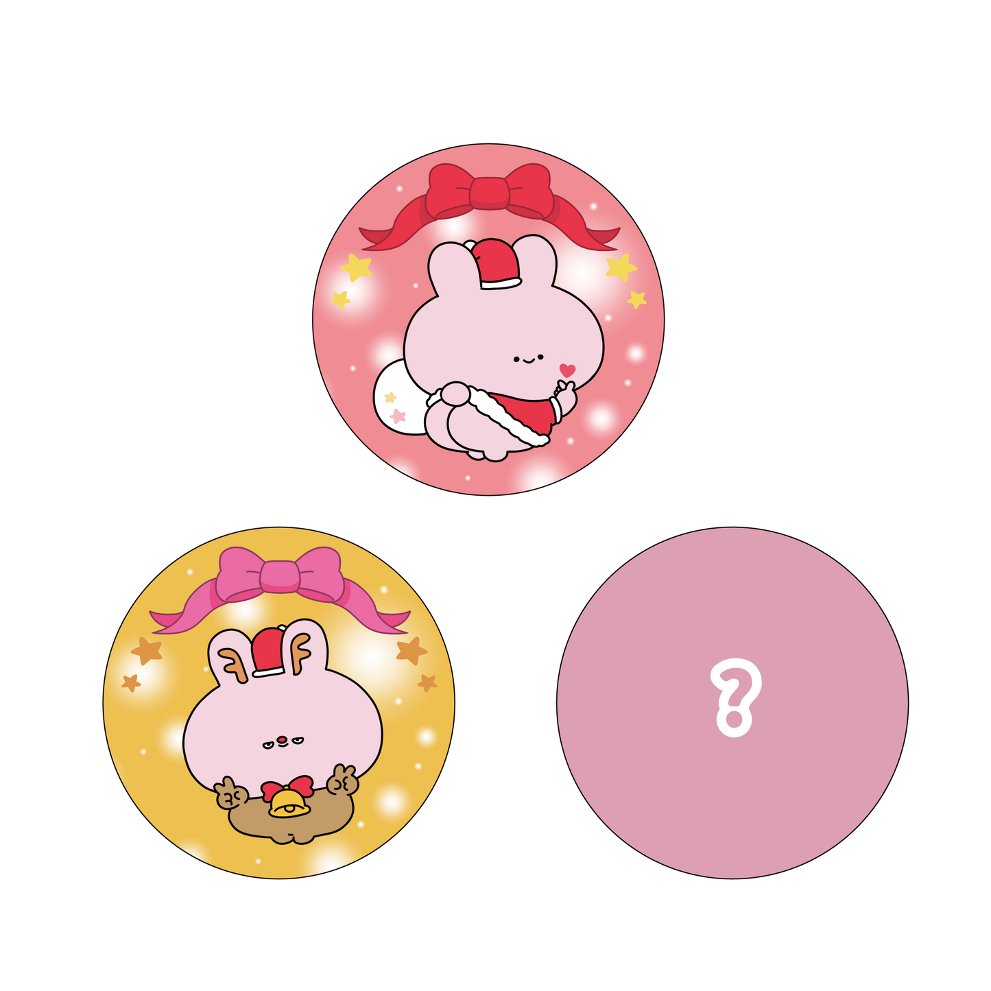 【あさみみちゃん】シークレットあり♪ランダムクリスマス缶マグネットコンプリートセット（全3種）【12月中旬発送】