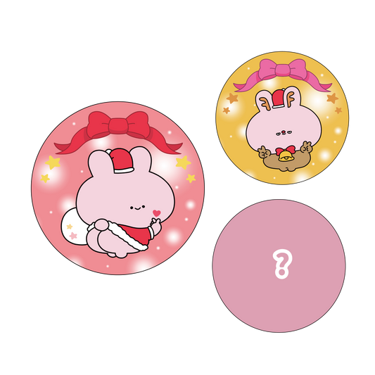 【あさみみちゃん】シークレットあり♪ランダムクリスマス缶マグネット（全3種）【12月中旬発送】