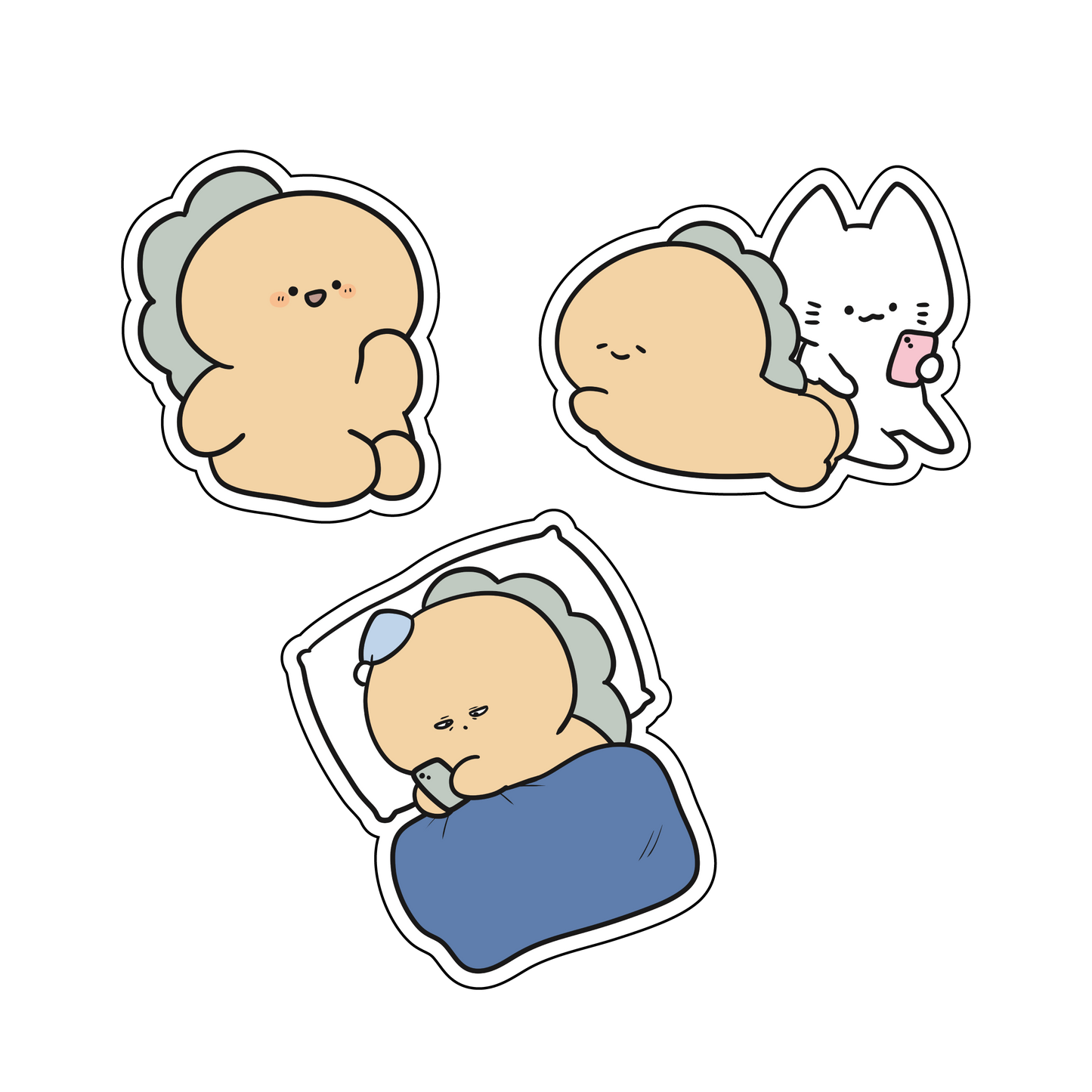 [KOMARIZAURUSU] Sticker Set (Set of 3) [Expédition mi-novembre]