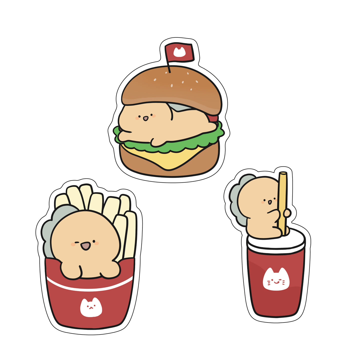 【困りザウルス】ステッカーセット（3枚入り）【7月中旬発送】