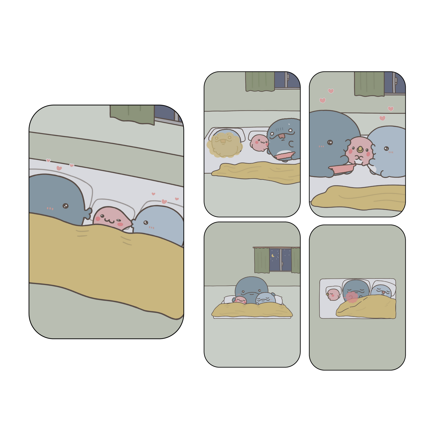 【親子イルカ】大人気動画♪ランダム缶バッジ（全5種）【4月中旬発送】