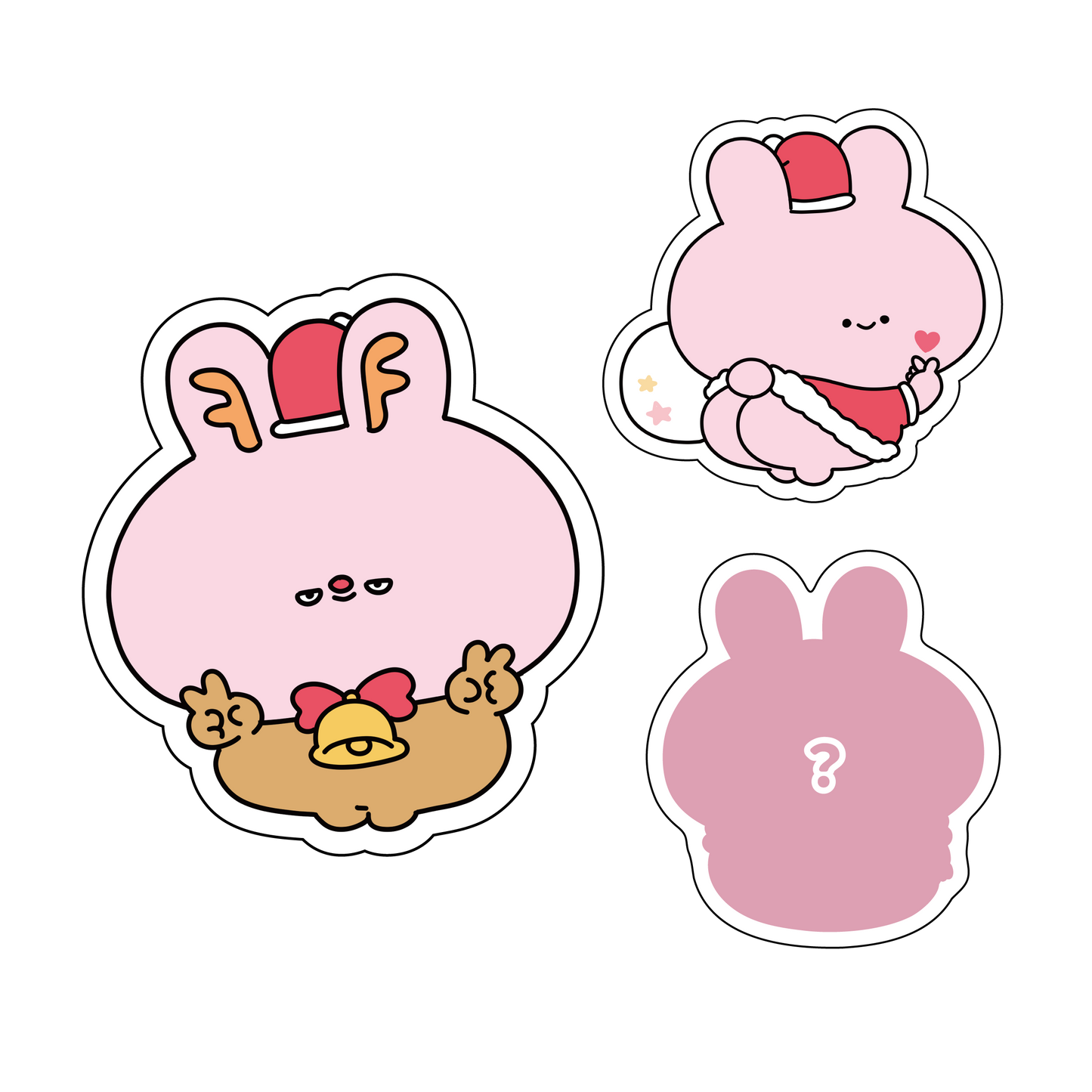 【あさみみちゃん】シークレットあり♪ランダムクリスマスステッカー（全3種）【12月中旬発送】