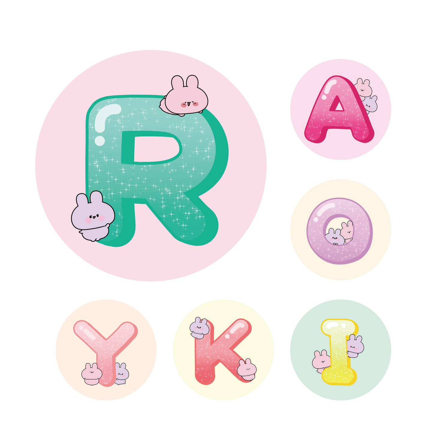 [ASAMIMICHAN] ASAMIMI ALPHABET♡Anstecker [Versand Mitte Oktober]