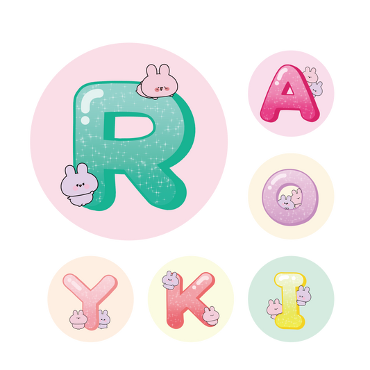 【あさみみちゃん】ASAMIMI ALPHABET♡缶バッジ【10月中旬発送】