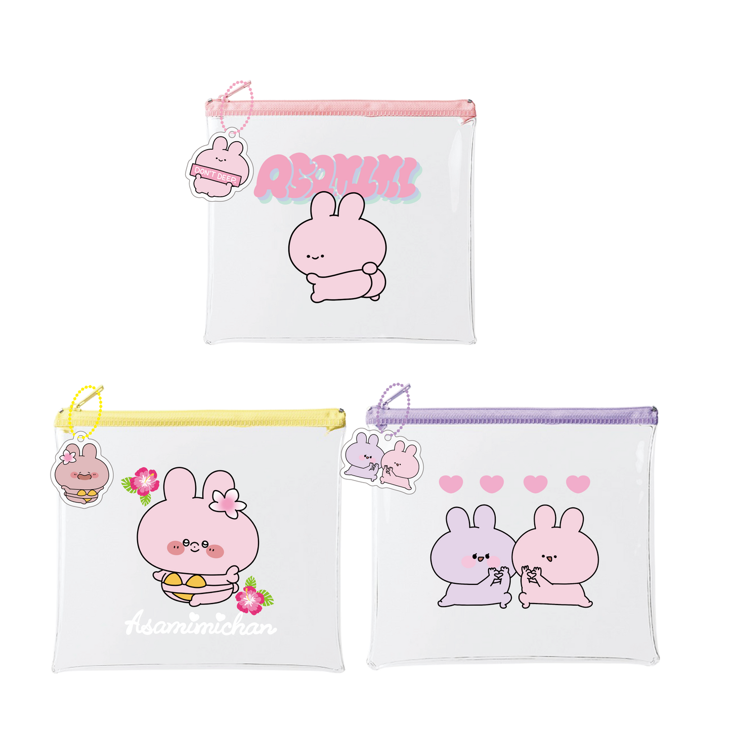 [ASAMIMICHAN] Pochette transparente (avec charm) [Expédition fin juillet]