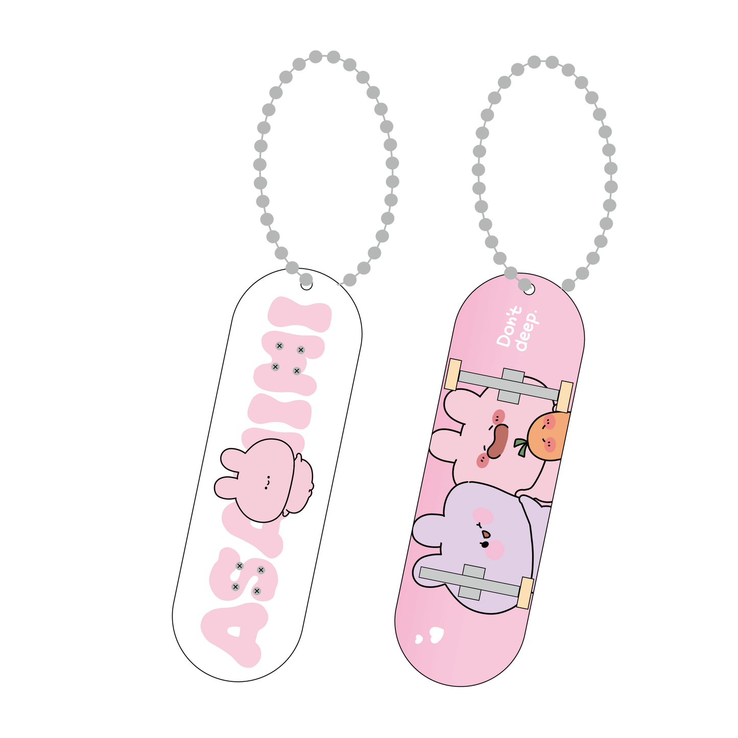 [ASAMIMICHAN] Skateboard Keychain [Shipping in mid-July]