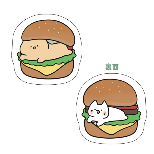 [KOMARIZAURUSU] 漢堡 🍔 大型壓克力切割坐墊 [10月中旬出貨]