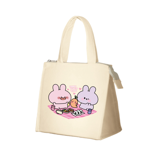 [ASAMIMICHAN] Canvas Square Cooler Tote [Shipping in late-May]