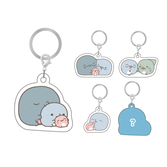 【親子イルカ】シークレットあり♪ランダムめじるしアクリルチャーム（全5種）【8月下旬発送】
