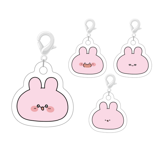[ASAMIMICHAN] Random Face Mini Acrylic Charm (4 types in total) [Shipping in mid-February]